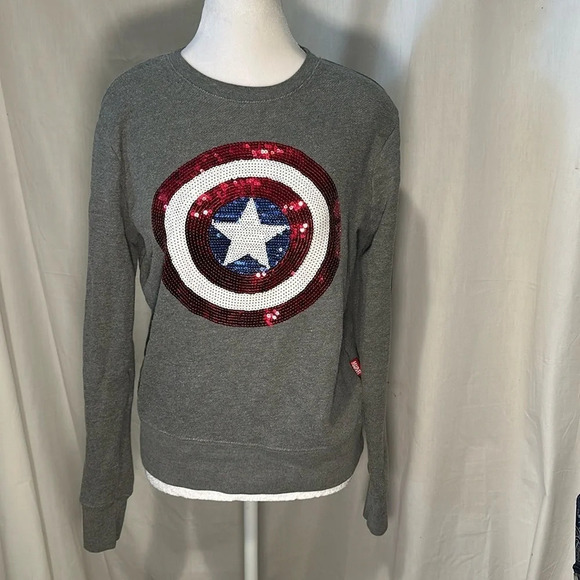 womens Disney Parks Marvel Avengers sequin
Captain America sweater size medium - Picture 1 of 6